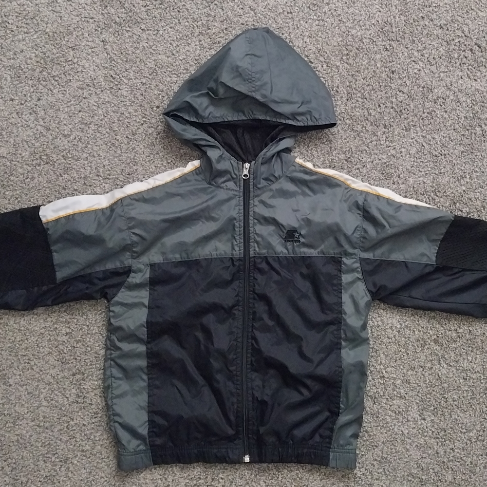 STARTER Black and Gray Logo Jacket Kids 10